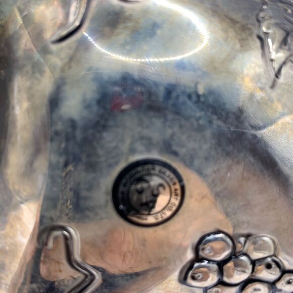 Godinger Dish Silver Art Co Plate Double Heart With Grape Design Plated Serving - Picture 13 of 13